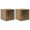 vidaXL Wandkast 2 st Artisan Eiken 37 x 37 x 37 cm Bewerkt hout