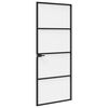 vidaXL Huisdeur 83 x 201,5 x 3,5 cm Aluminium en Gehard Glas