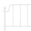 vidaXL Bedframe met hoofd- en voeteneinde&nbsp;metaal wit 140x190 cm