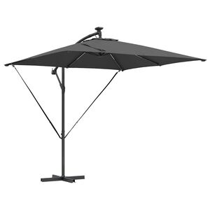 vidaXL Parasol Antraciet 249 x 249 x 250 cm Polyester en Aluminium