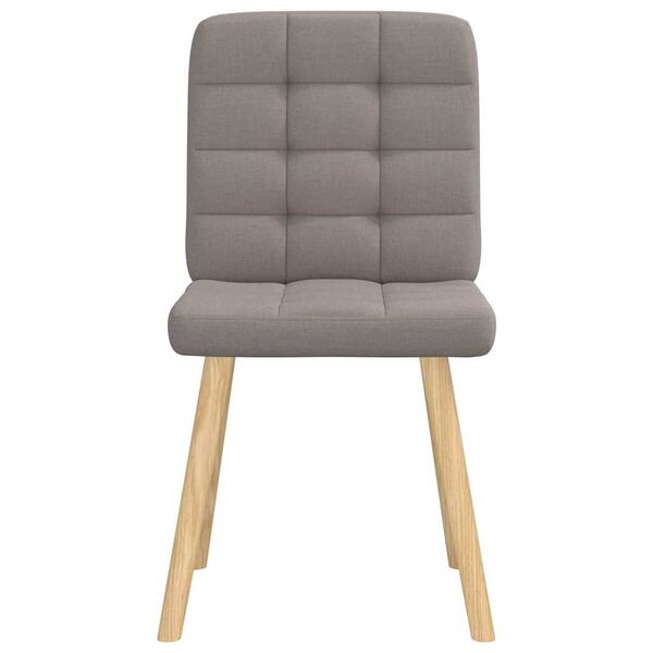 vidaXL Eetkamerstoelen draaibaar 2 st stof taupe