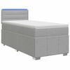 vidaXL Boxspringbed met matras Lichtgrijs 90 x 200 cm Stof