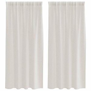 vidaXL Voile Gordijn 2 st Cr&egrave;me 175 x 140 cm Polyester