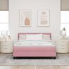 vidaXL Boxspring bed met hoofdeinde Roze 160 x 200 cm Fluweel