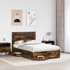 vidaXL Bedframe met lade met hoofdeinde met opslag Bewerkt hout