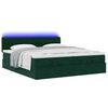 vidaXL Ottoman bed met matrassen en LED's 180x200cm fluweel