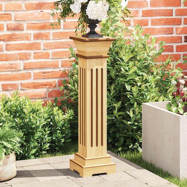 vidaXL Plantenstandaard klassieke zuil vierkant 17x17x66 cm MDF hout
