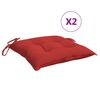 vidaXL Stoelkussens 2 st 40x40x7 cm oxford stof rood