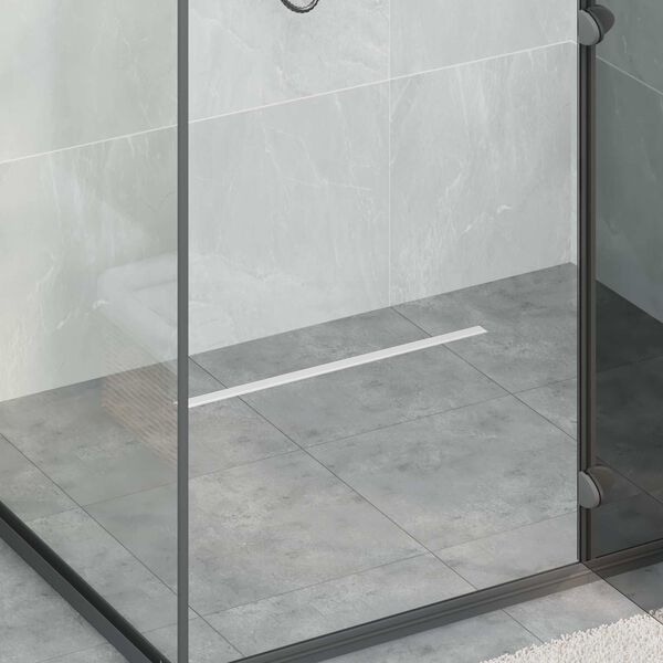 vidaXL 360&deg; Doucheafvoer Met Slank Model Zilver 60 cm