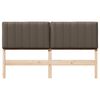 vidaXL Gestoffeerd hoofdbord Bruin en Taupe 160 cm Massief grenenhout