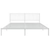 vidaXL Bedframe met hoofdbord metaal wit 193x203 cm