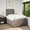 vidaXL Boxspring met matras stof taupe 120x190 cm