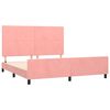 vidaXL Bedframe met hoofdeinde fluweel roze 180x200 cm