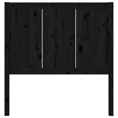 vidaXL Hoofdbord 80,5x4x100 cm massief grenenhout zwart