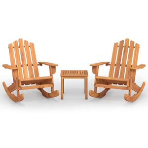 vidaXL 3-delige Loungeset Adirondack massief acaciahout