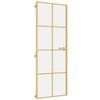 vidaXL Binnendeur smal 76x201,5 cm gehard glas en aluminium goudkleur