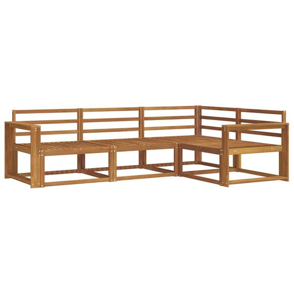 vidaXL Buiten bankenset 4 pcs Naturel Massief Acaciahout