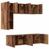 vidaXL TV-wandmeubel Wandgemonteerd 5 pcs Oud Hout Bewerkt hout