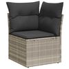 vidaXL Tuin Sofa Set met kussen 9 pcs Lichtgrijs poly rattan
