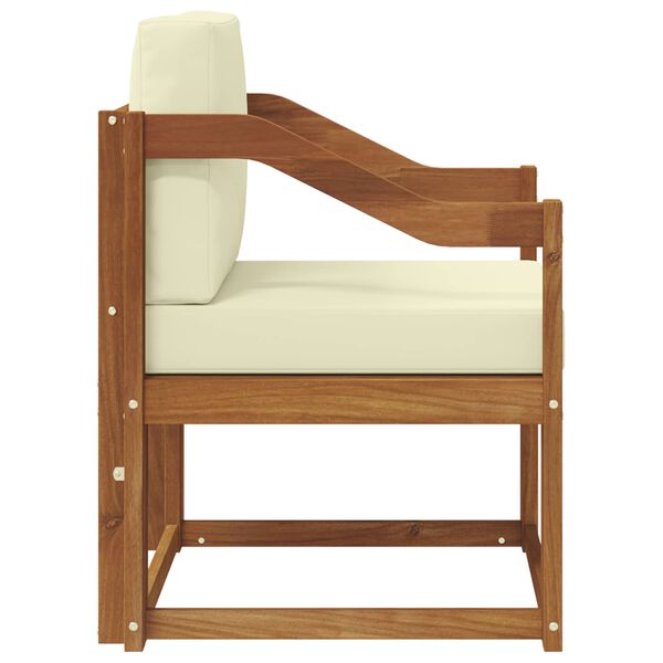 vidaXL Tuinbank Massief Acaciahout en Polyester Naturel