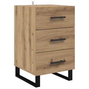 vidaXL Nachtkastje met lade Artisan Eiken 40 x 40 x 66 cm Bewerkt hout