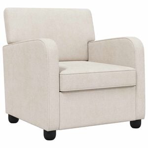vidaXL Fauteuil Cr&egrave;mekleurig Chenille