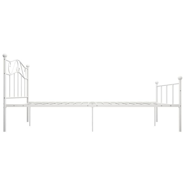 vidaXL Bedframe metaal wit 140x200 cm