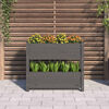 vidaXL Plantenbak 77x25x66 cm massief grenenhout grijs