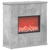 vidaXL Elektrische haard Beton 47 x 18 x 48 cm Bewerkt hout