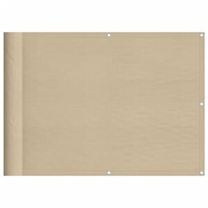 vidaXL Balkonscherm 75x700 cm 100% oxford polyester beige