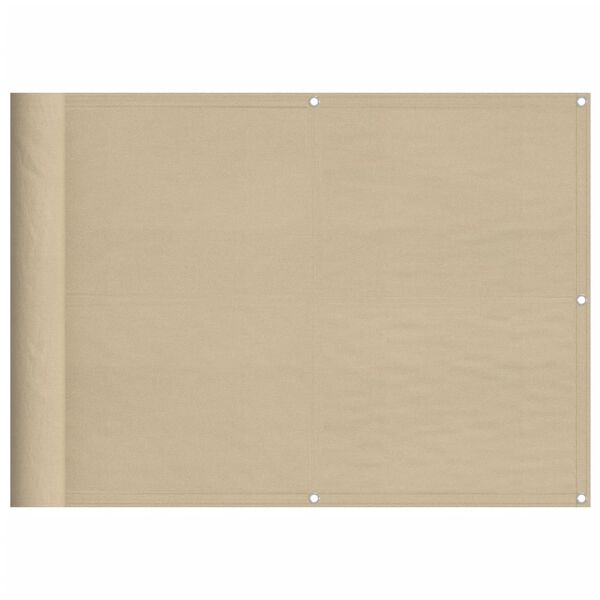 vidaXL Balkonscherm 75x700 cm 100% oxford polyester beige