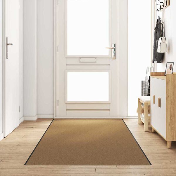 vidaXL Deurmat Anders Crème en Zwart 120 x 350 cm Polyamide en PVC