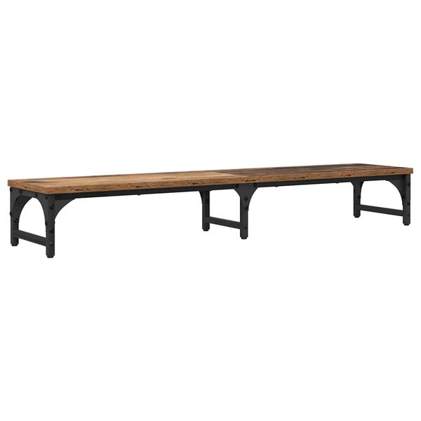 vidaXL Monitor Stand Oud Hout 105 x 23 x 15,5 cm Bewerkt hout