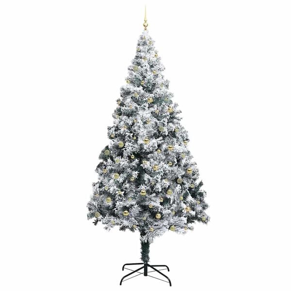 vidaXL Kerstboom met 300 LED met standaard Wit 300 cm PVC