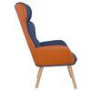 vidaXL Relaxstoel stof en PVC blauw