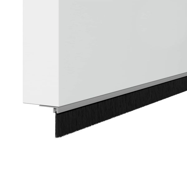 vidaXL Schroefbare Deurborstelafsluitingen 2 pcs Zilver 100 cm