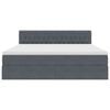 vidaXL Opbergbed met LED met matras Donkergrijs 180 x 200 cm Fluweel