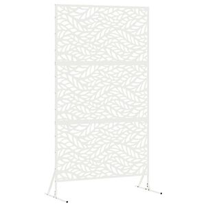 vidaXL Privacyscherm 100 x 50 x 180 cm Staal Wit