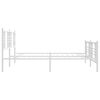 vidaXL Bedframe met hoofd- en voeteneinde metaal wit 200x200 cm