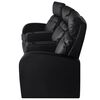 vidaXL Driedubbele relaxfauteuil met middenleuning kunstleer zwart