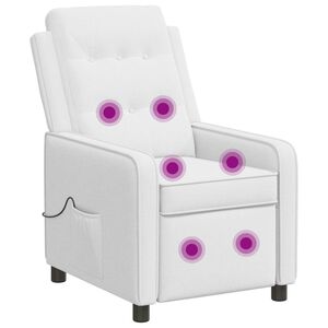 vidaXL Massage-relaxstoel Wit 65 x 93 x 102 cm Stof