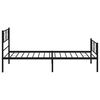 vidaXL Bedframe met hoofd- en voeteneinde metaal zwart 90x190 cm
