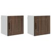 vidaXL Keukenkast 2 pcs Bruin Eiken 40 x 31 x 40 cm Bewerkt hout