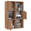 vidaXL Boekenkast 60x27,5x88 cm bewerkt hout bruineiken