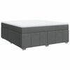 vidaXL Boxspring met matras stof donkergrijs 180x200 cm