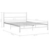 vidaXL Bedframe metaal wit 120x200 cm