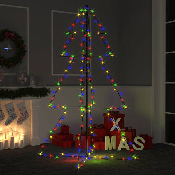 vidaXL Kegelkerstboom 200 LED's binnen en buiten 98x150 cm