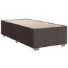 vidaXL Boxspring met matras stof donkerbruin 90x200 cm
