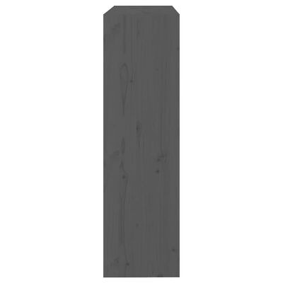 vidaXL Boekenkast/kamerscherm 80x30x103,5 cm massief grenenhout grijs
