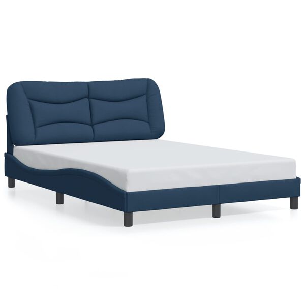 vidaXL Bedframe zonder matras "Hvar" stof blauw 140x190 cm